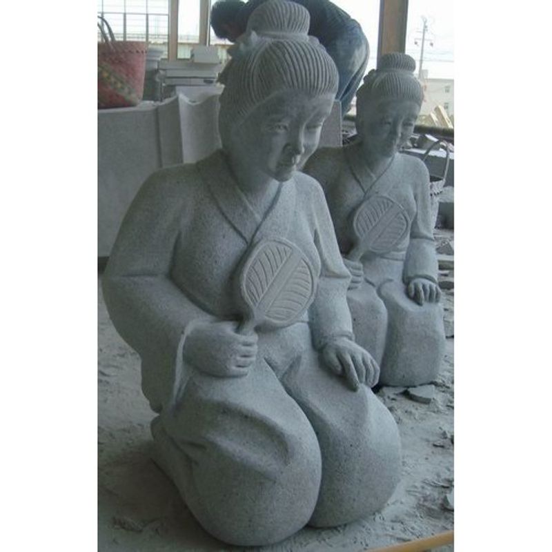 Japansk Geisha | Granitt skulptur