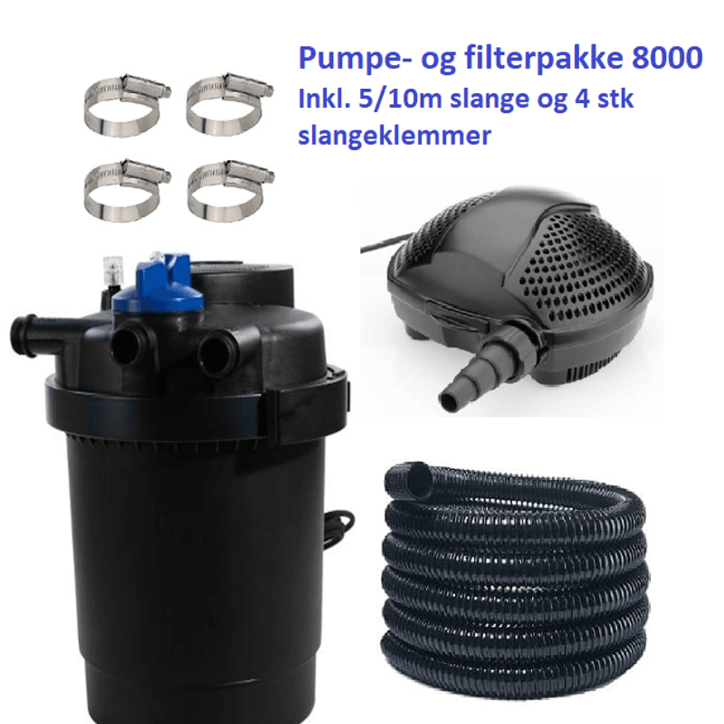 Pumpe og Filterpakke | 8000L