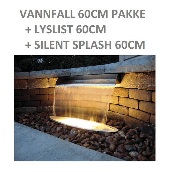 Hovedbilde Oase Vannfall 60CM | Pakke M/Lys og Lyd/Sprut Demper