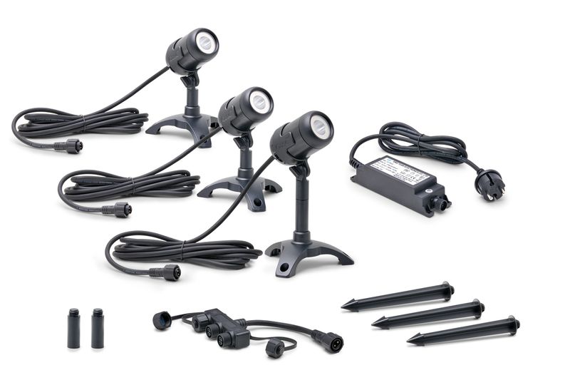LunAqua Connect M Sett 3 | Oase lys til Hage og Dam Hvit 