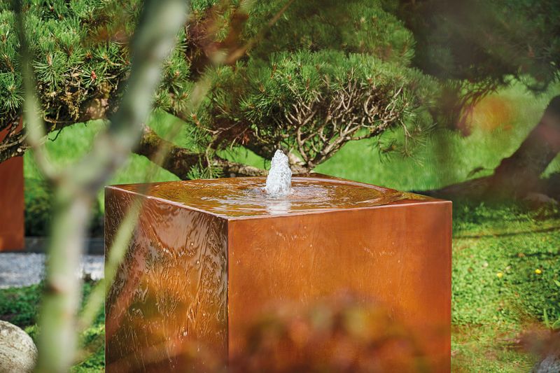 Oase Cube 60 CS | Moderne Design vannelement i Corten stål